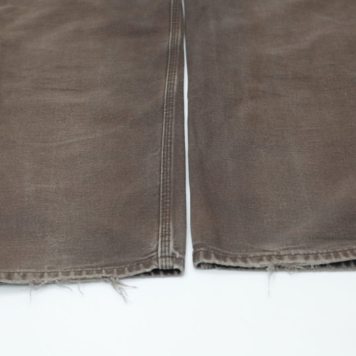 Mens Carhartt B136 DKB Double Knee Pants 36x34 Brown Thrashed Distressed
