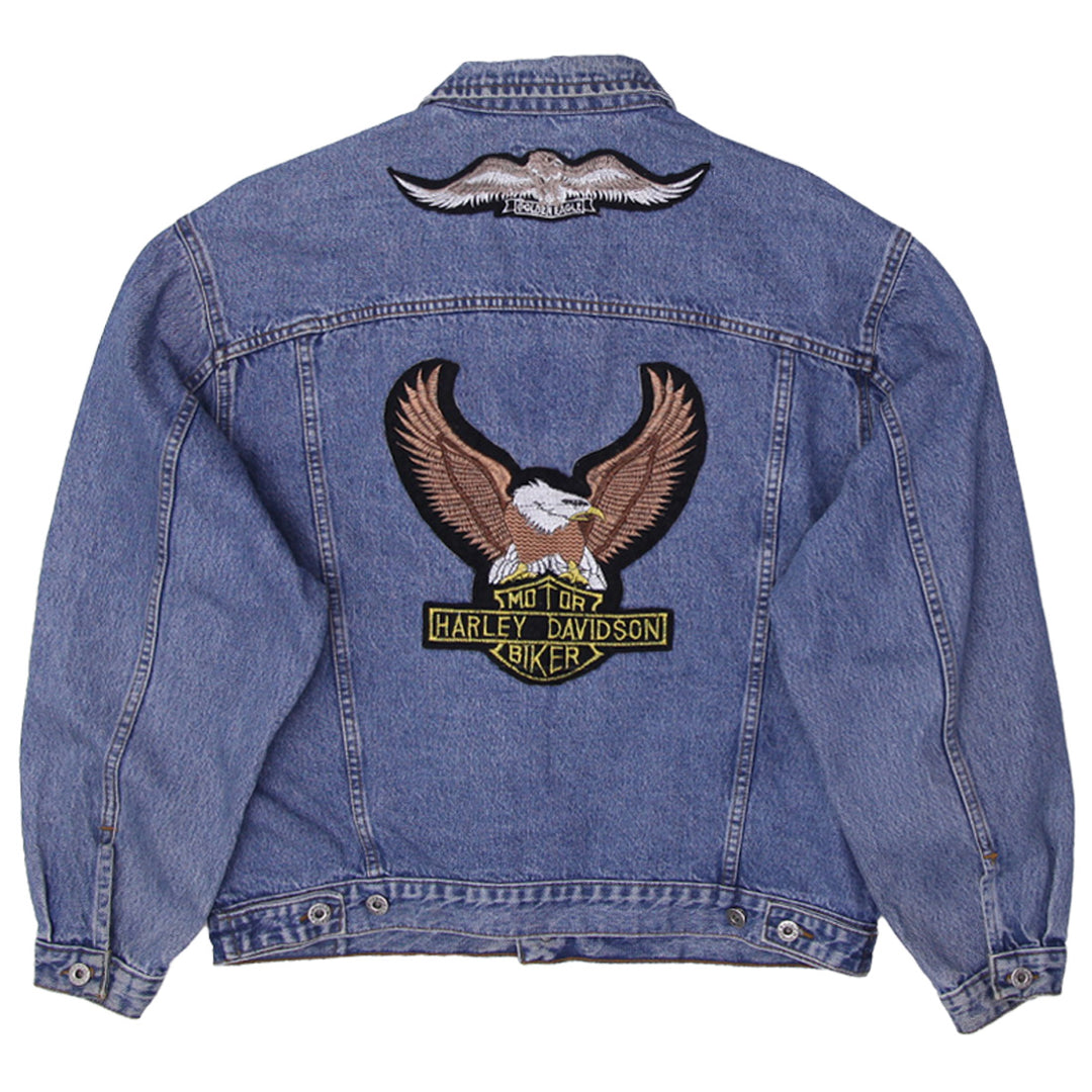Rework US Top x Harley Davidson Patched Denim Jacket
