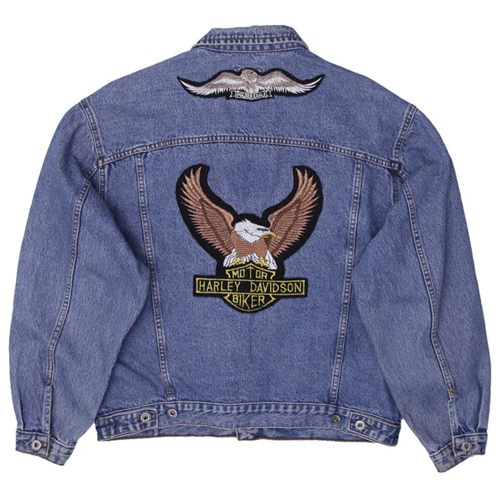 Rework US Top x Harley Davidson Patched Denim Jacket