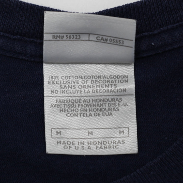 Vintage Mens Nike Sunburst Star Graphic T-Shirt Navy Blue Size M