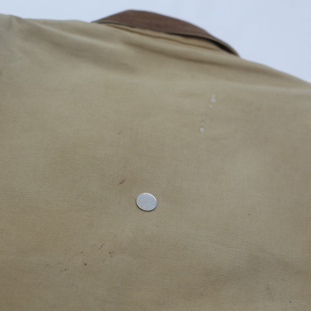 Vintage Carhartt Sandstone Detroit Jacket-Blanked Lined Curdoroy Collar - Fashion Rerun Vintage Migration_Jacket