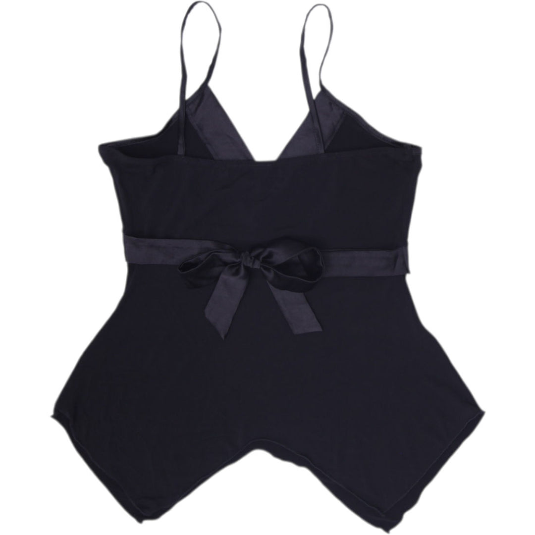 Y2K Ladies Pelican Cove Black Strappy Babydoll Tank Top