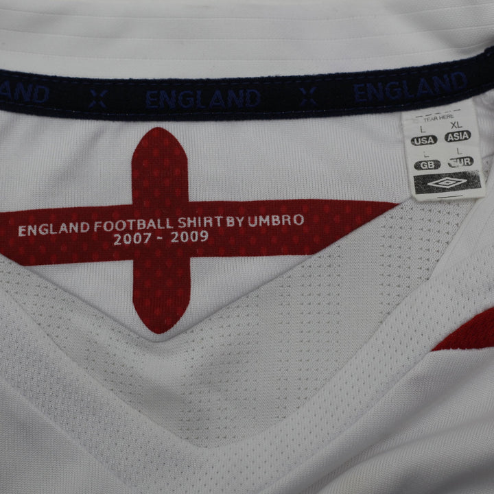 Vintage Umbro England Football 2007-2009 Home Jersey Size Large