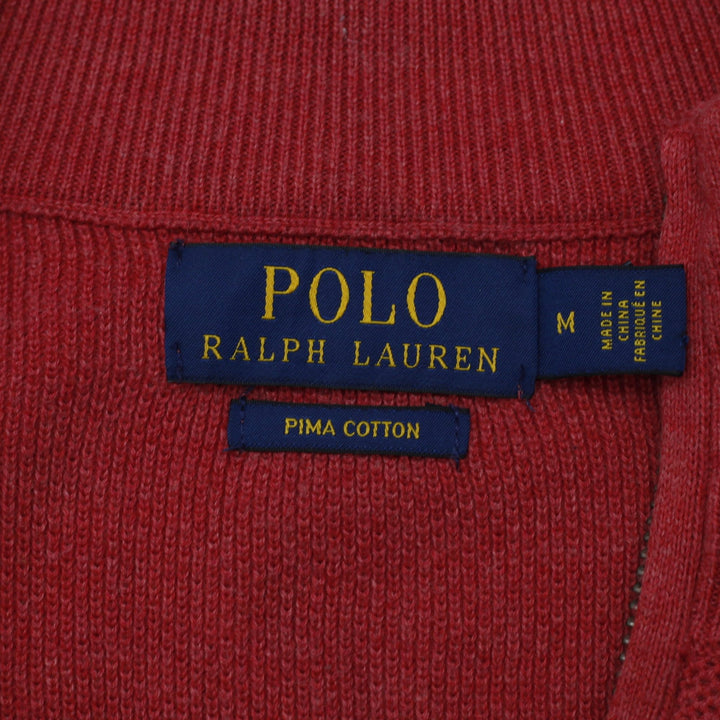 Mens Polo Ralph Lauren Quarter Zip Pima Cotton Pink Sweater M | Migration_Knitwear & Sweaters RL Collection - | Fashion Rerun