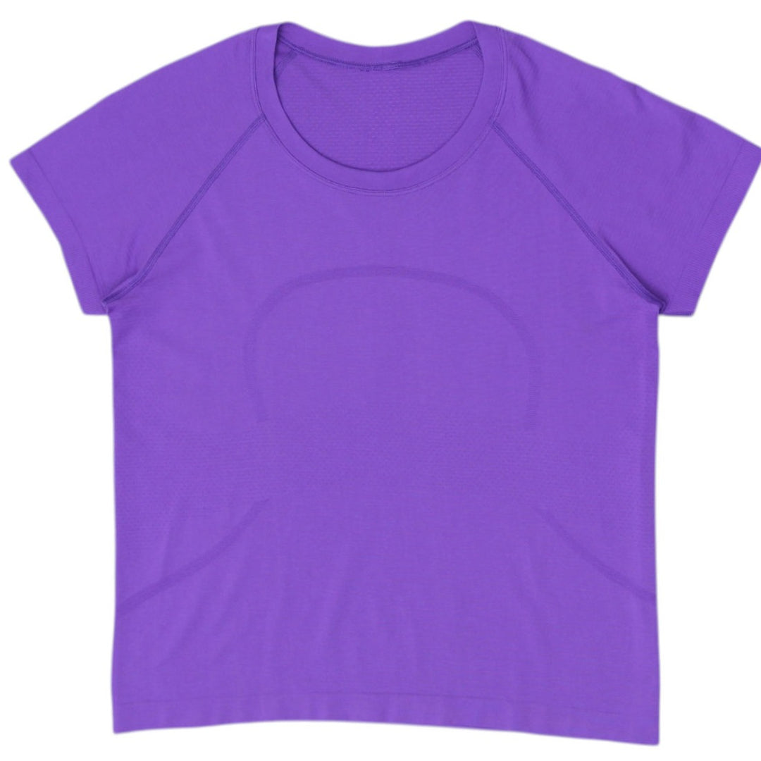 Ladies Lululemon Metal Vent Tech Short Sleeve Shirt Purple