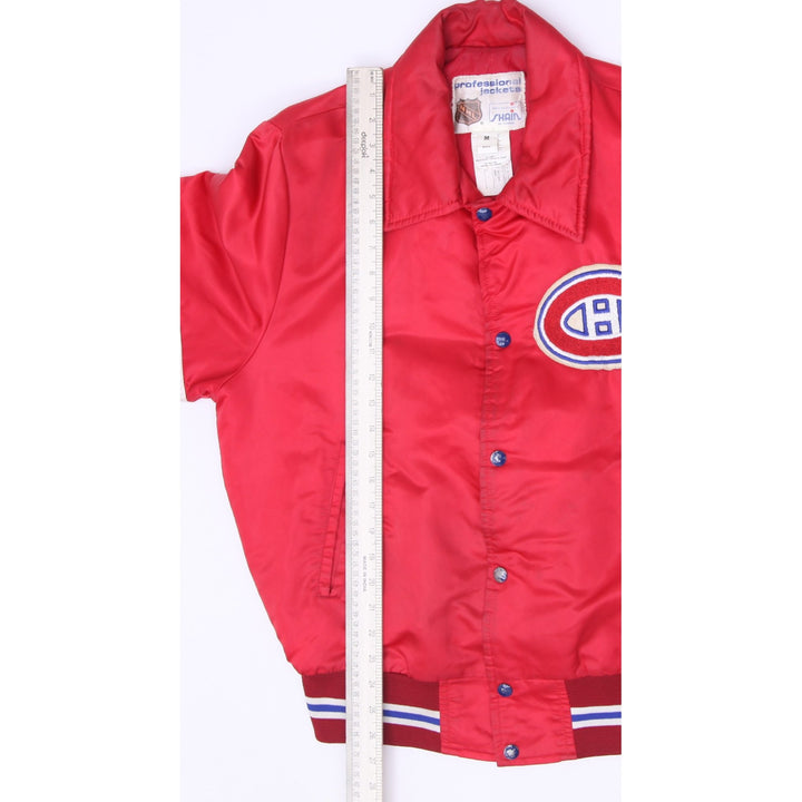 Vintage 80s Shain of Canada Montreal Canadiens Satin Bomber Jacket Size M