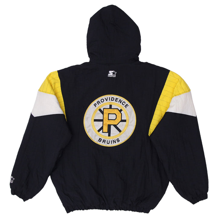 Vintage Starter Boston Bruins Quarter Zip Quilt Hooded Jacket L - Fashion Rerun Vintage Migration_Jacket