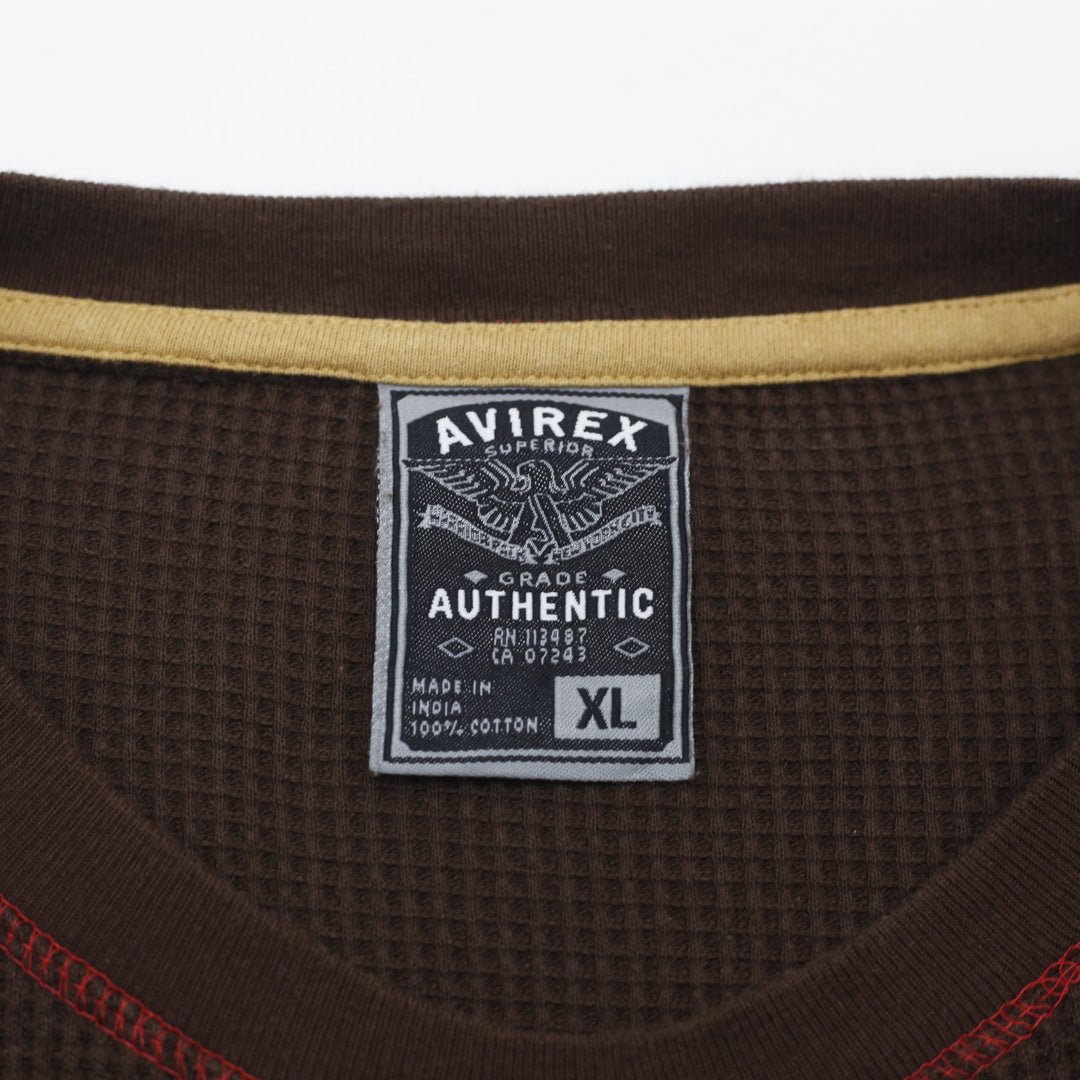 Mens Avirex Thermal Long Sleeve Sweater Size XL