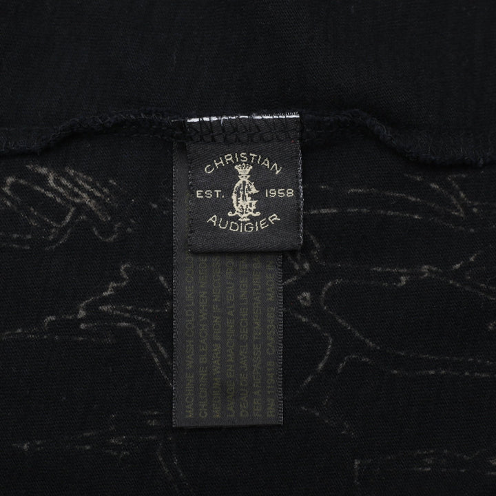 Y2K Mens Christian Audigier Garage Parts Studded Biker T-Shirt Size M