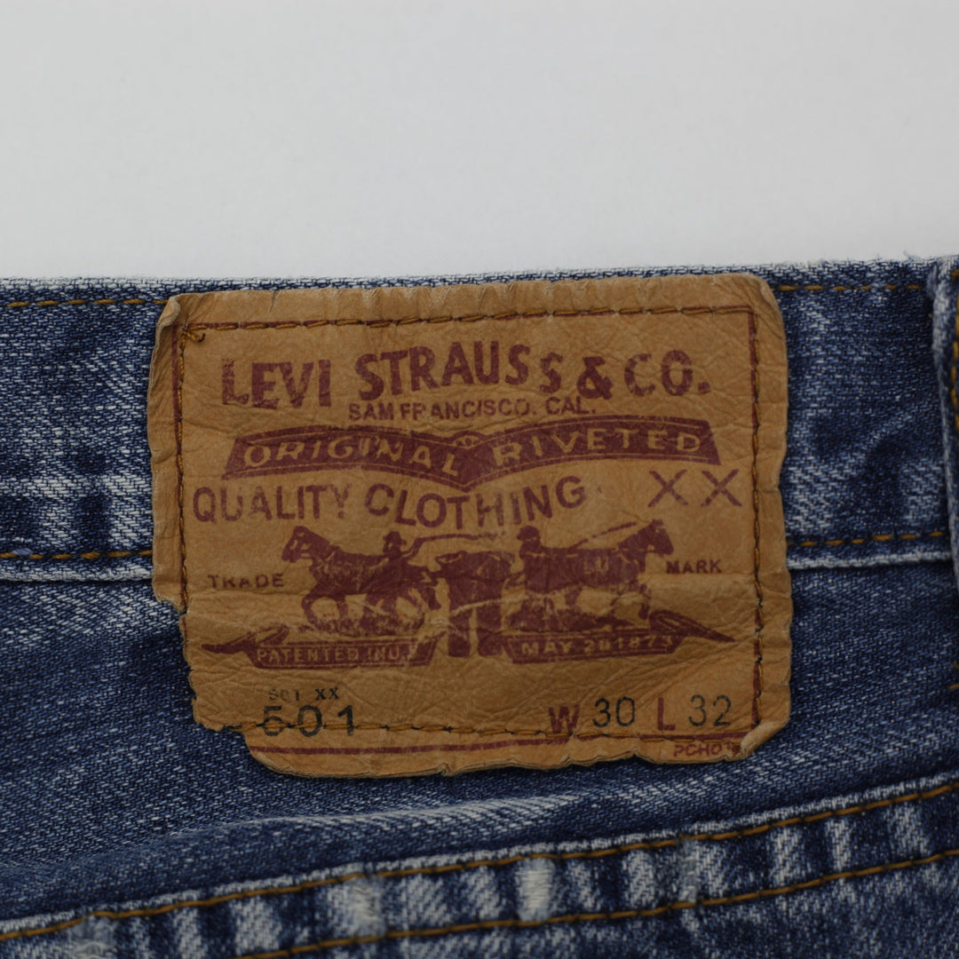 Mens Levi's 501 Original Fit Straight Leg Denim Jeans Size W30 L32