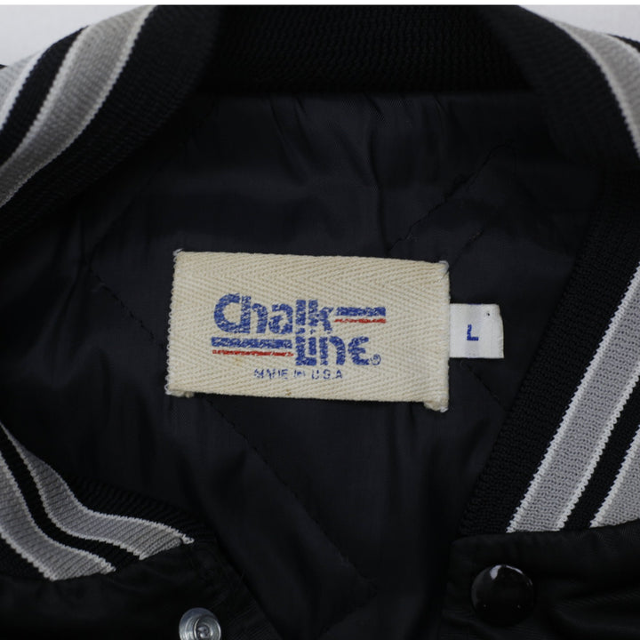 Vintage 80s Chalk Line White Sox Bomber Jacket Made in USA Size L | Migration_Jackets - Back View | Fashion Rerun