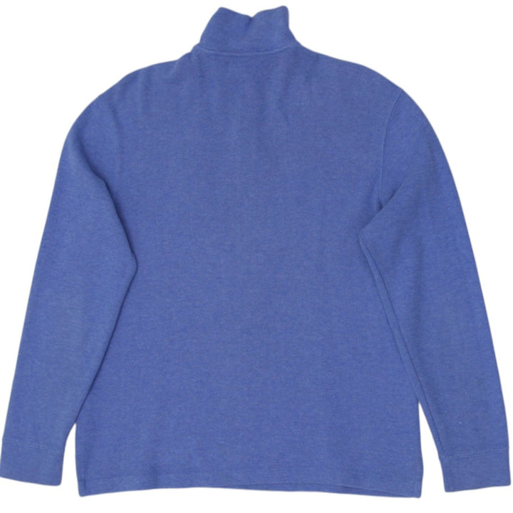 Mens Polo By Ralph Lauren Blue Quarter Zip Cotton Knitwear Sweater L | Migration_Knitwear & Sweaters RL Colle | Fashion Rerun