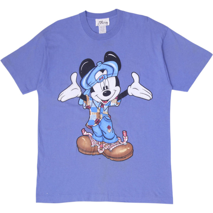 Vintage 90s Hip Hop Mickey Mouse Graphic T-Shirt Jerry Leigh Made in USA OSFA