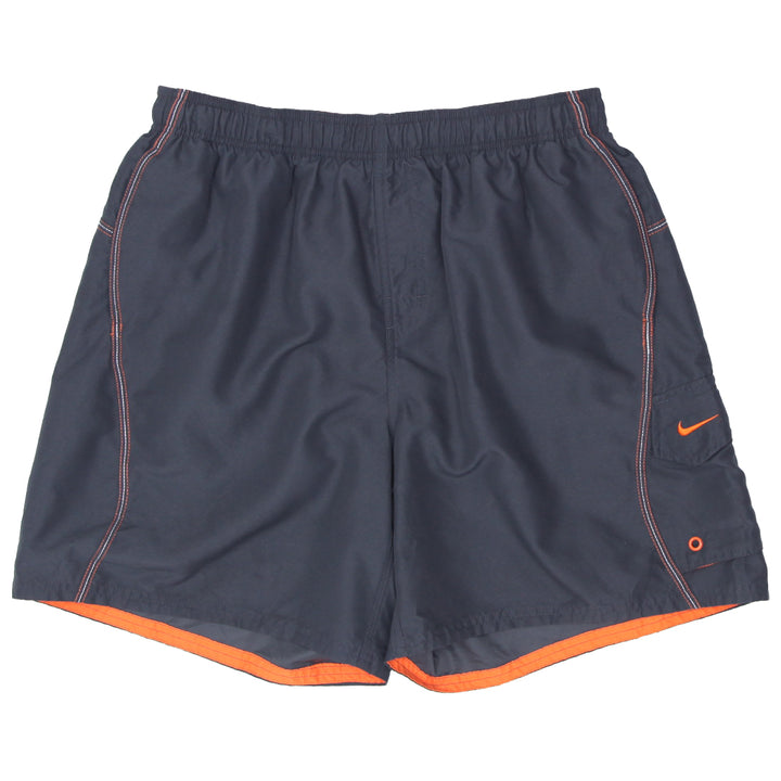 Mens Nike Embroidered Mesh Line Gray Swim Shorts - Fashion Rerun Vintage Migration_Shorts