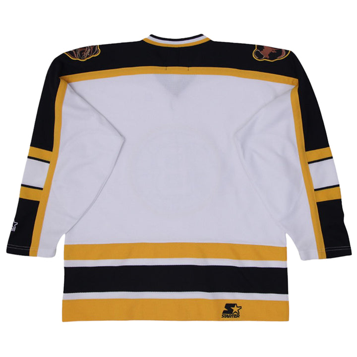 Vintage White Blank Boston Bruins Starter Hockey Jersey