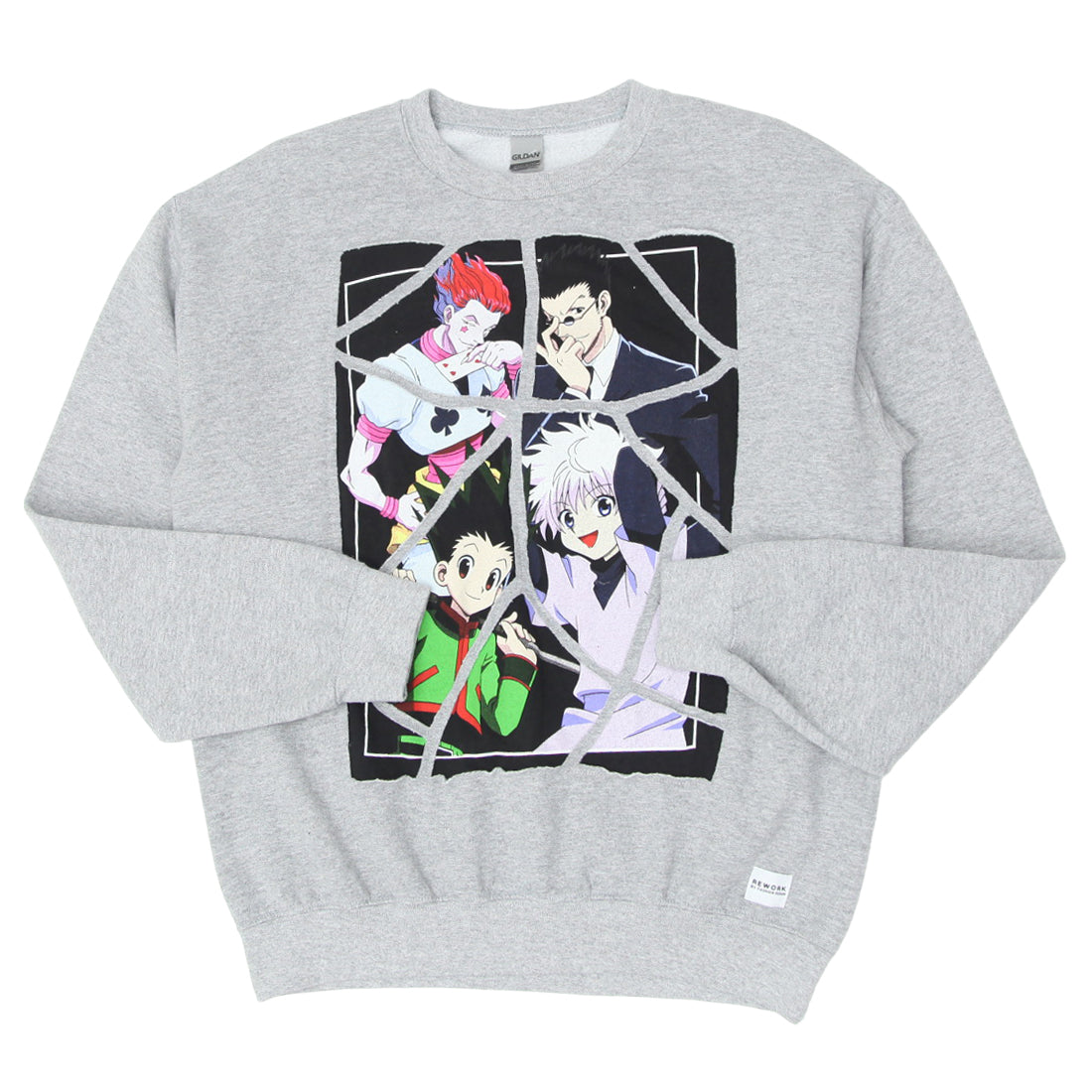 Shop Rework Hunter X Hunter Patched Anime Sweatshirt | Fashion Rerun