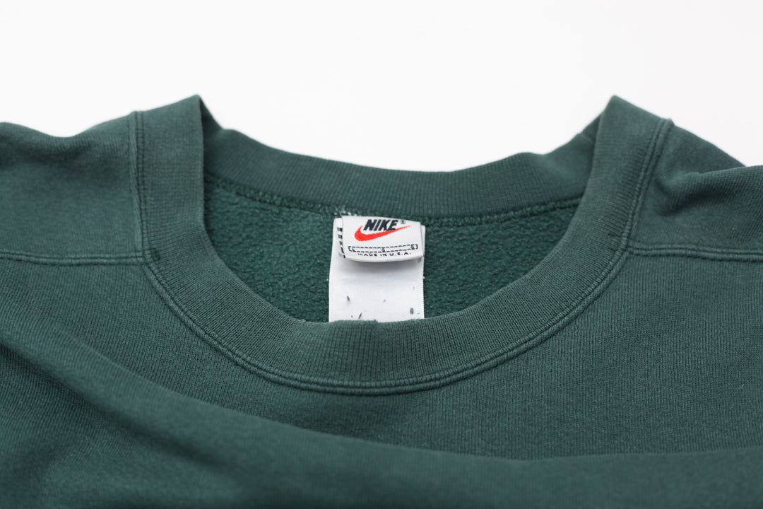 90's Vintage Nike Swoosh Embbroidered Crewneck Sweatshirt Made in USA