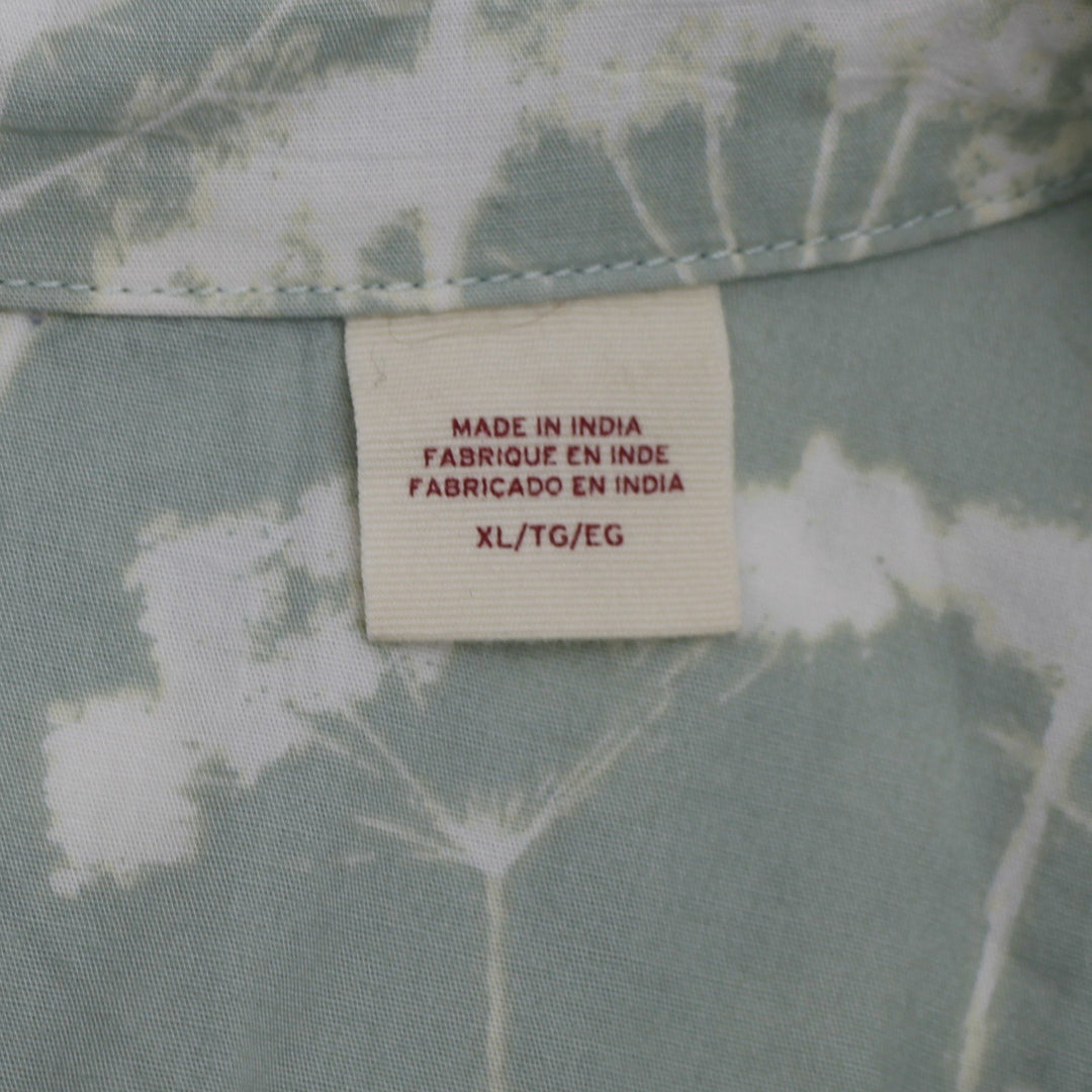 Mens Levi's Mint Green Floral Short Sleeve Button-Up Shirt Size XL