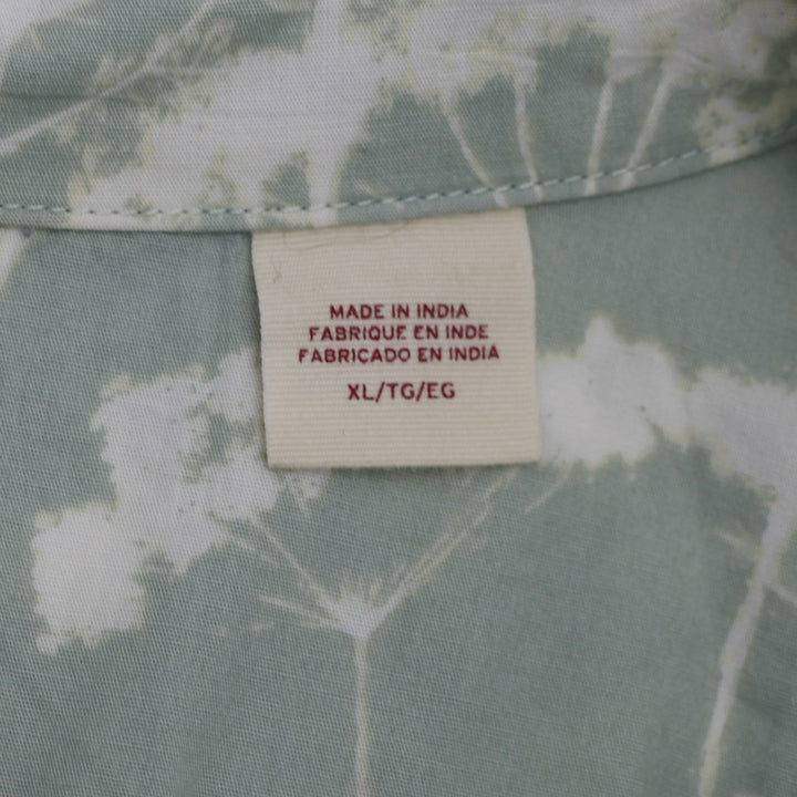 Mens Levi's Mint Green Floral Short Sleeve Button-Up Shirt Size XL