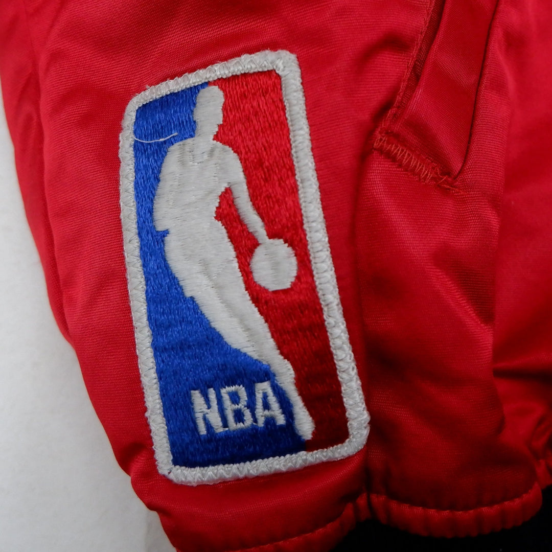 Vintage 80s Starter NBA CHICAGO BULLS Nylon Button-Down XL Jacket