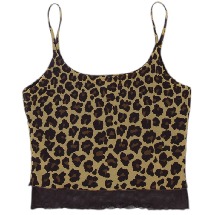 Y2K Ladies Leopard Print Strappy Crop Top | Migration_Y2K Tops - Side View | Fashion Rerun