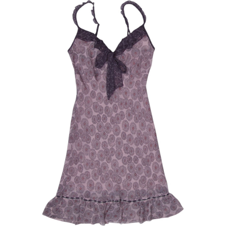 Y2K Purple Floral Lace Trim Chemise Dress - Size XS | Migration_Dresses | Fashion Rerun