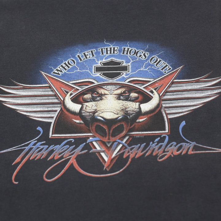 Vintage Mens Harley Davidson Graphic Biker Cotton T-Shirt Size XL