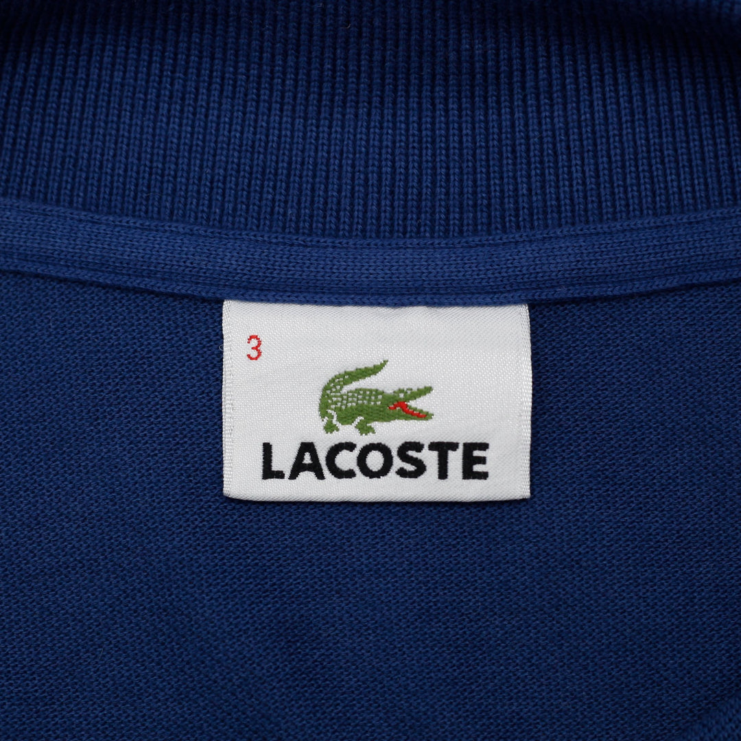 Mens Lacoste Long-Sleeve Cotton Polo T-Shirt Blue Size 3