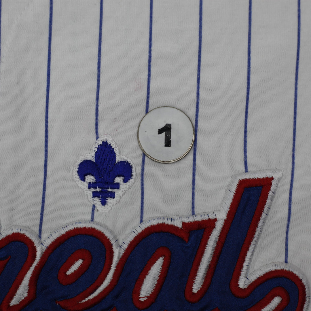 Vintage 90s Starter Montreal Expos Baseball Pinstripe MLB Jersey Size XL