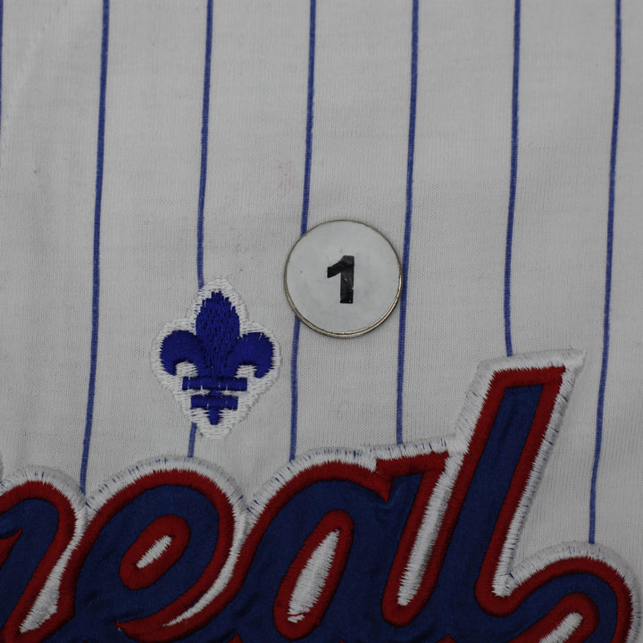 Vintage 90s Starter Montreal Expos Baseball Pinstripe MLB Jersey Size XL