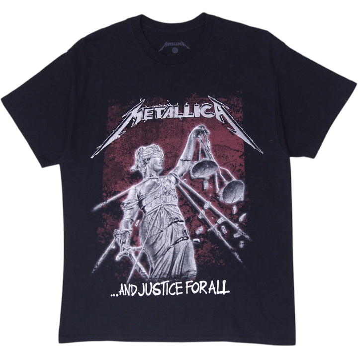 Mens Official Metallica "And Justice for All" Album Graphic T-Shirt Black Large