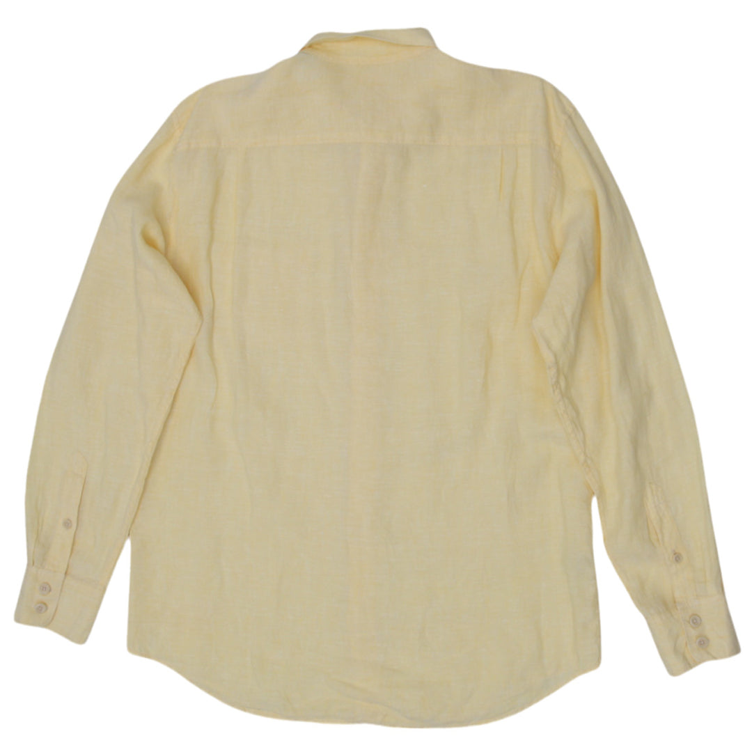 Mens Tommy Bahama Long Sleeve Linen Shirt Yellow - Fashion Rerun Vintage Migration_Shirt