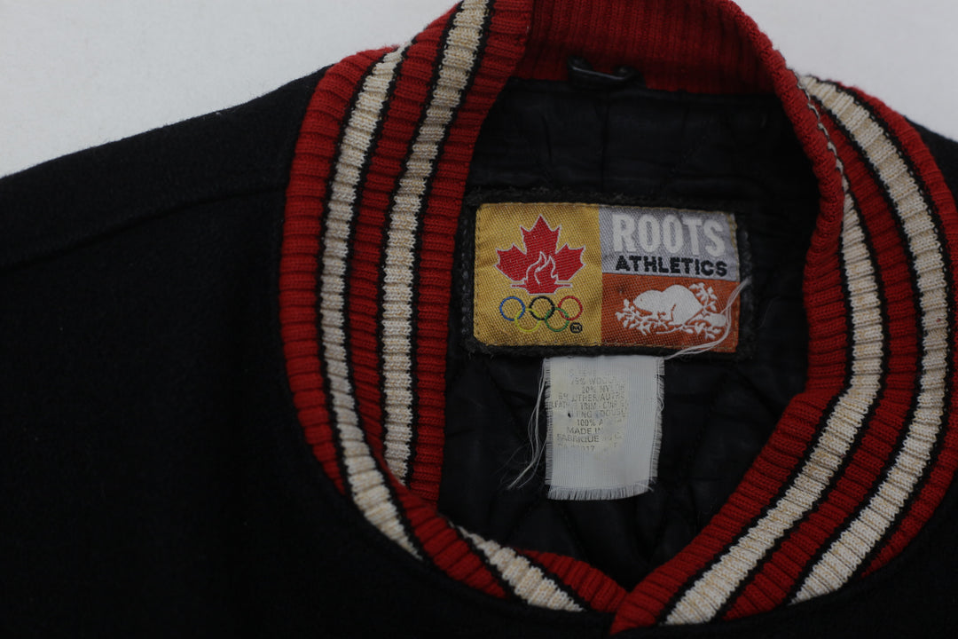 Vintage Roots 1998 Japan Nagano Winter Olympics Team Canada Varsity Jacket