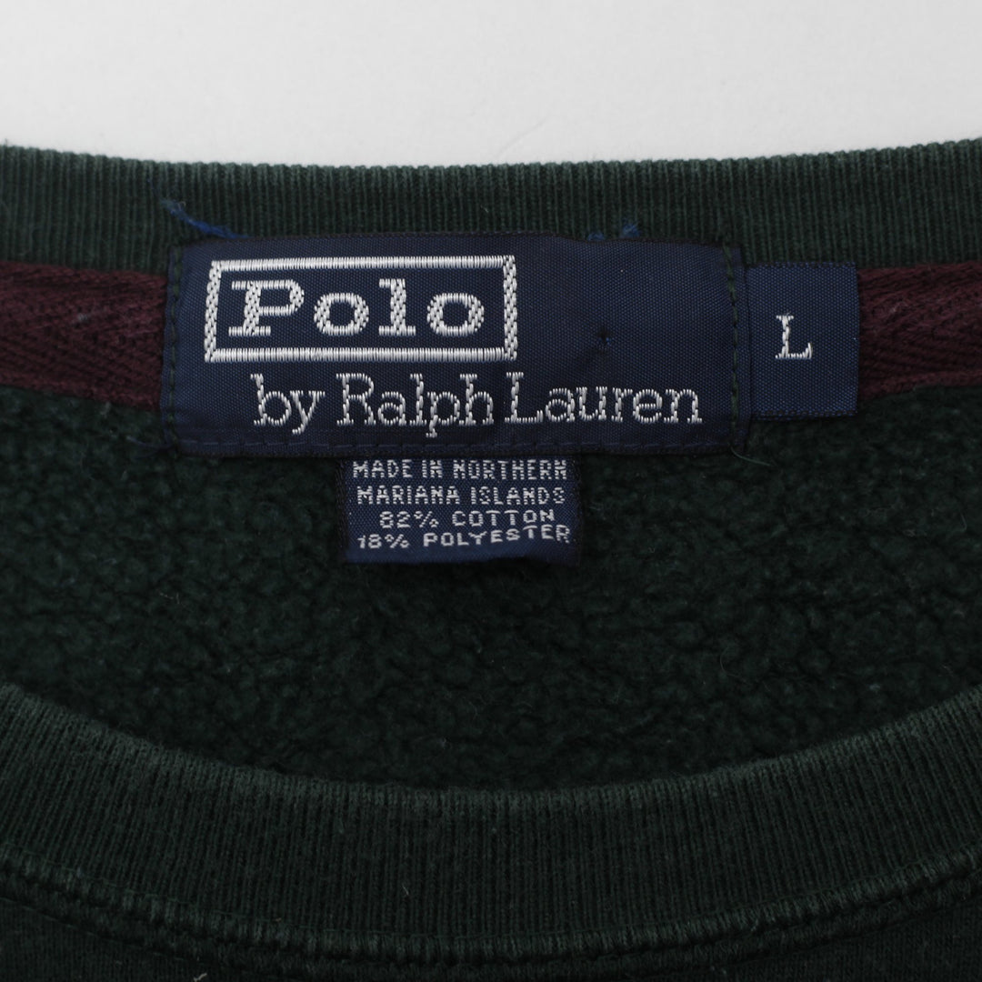 Vintage 1990s Polo by Ralph Lauren Heavyweight Crewneck Sweatshirt Size L