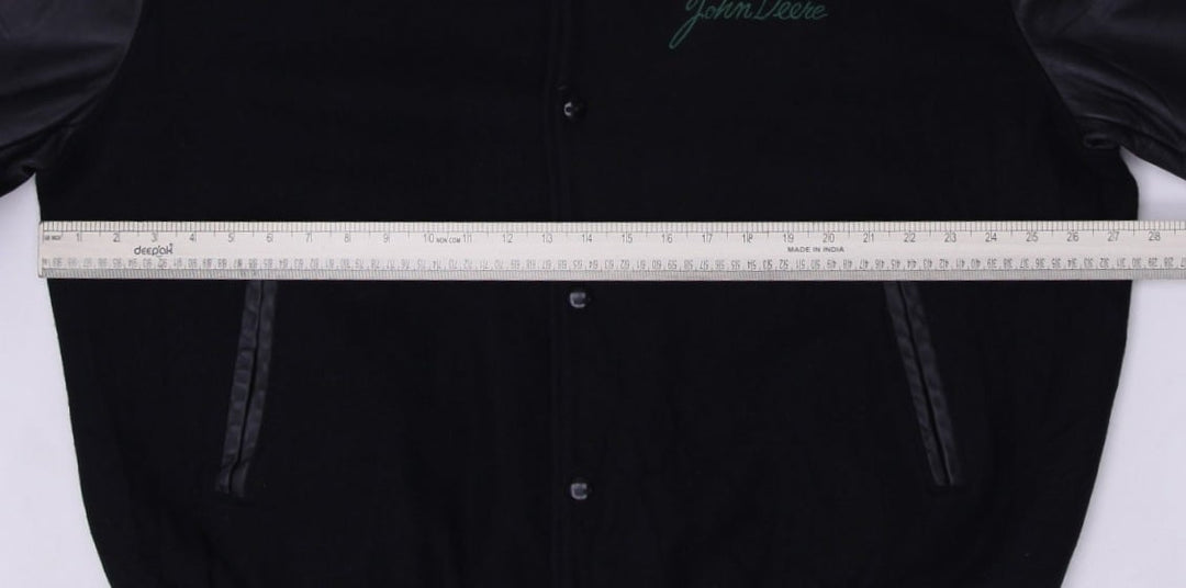 Vintage John Deere Varsity Wool Blend Leather Sleeve Jacket 2XL | Migration_Jackets - View 7 | Fashion Rerun