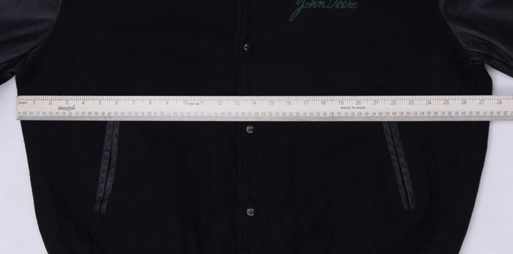 Vintage John Deere Varsity Wool Blend Leather Sleeve Jacket 2XL | Migration_Jackets - View 7 | Fashion Rerun