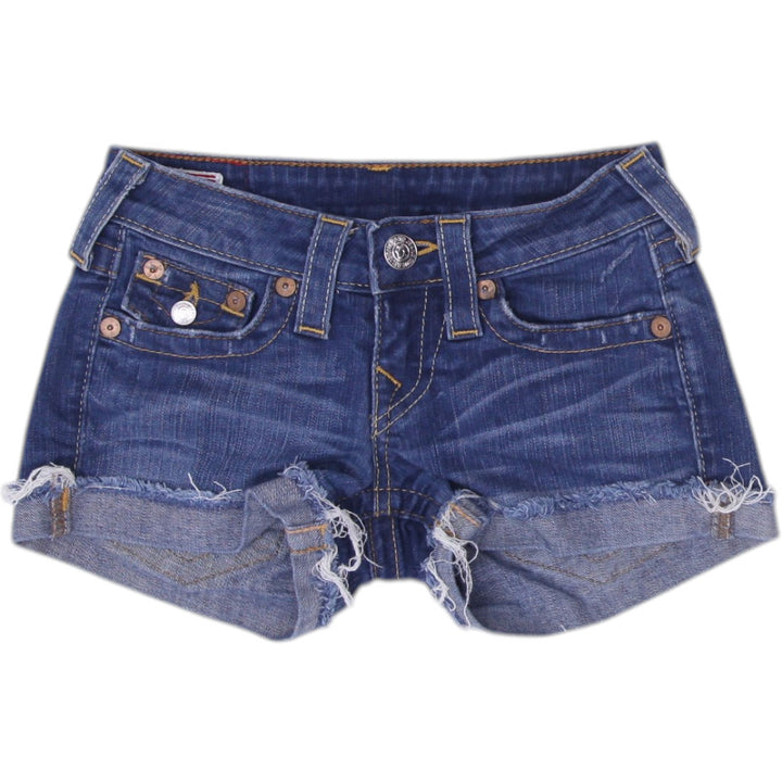 Y2K Womens True Religion Keira Denim Shorts Blue Siz 24