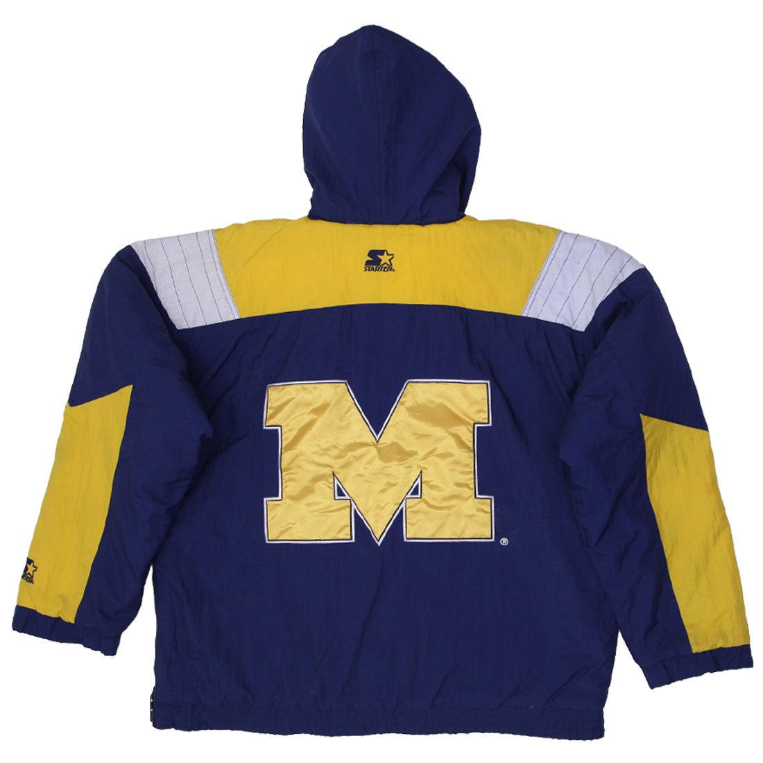etown ローライダー　90's Michigan Shop Vintage Starter Michigan Wolverines 90s Hooded 1/4 Zip