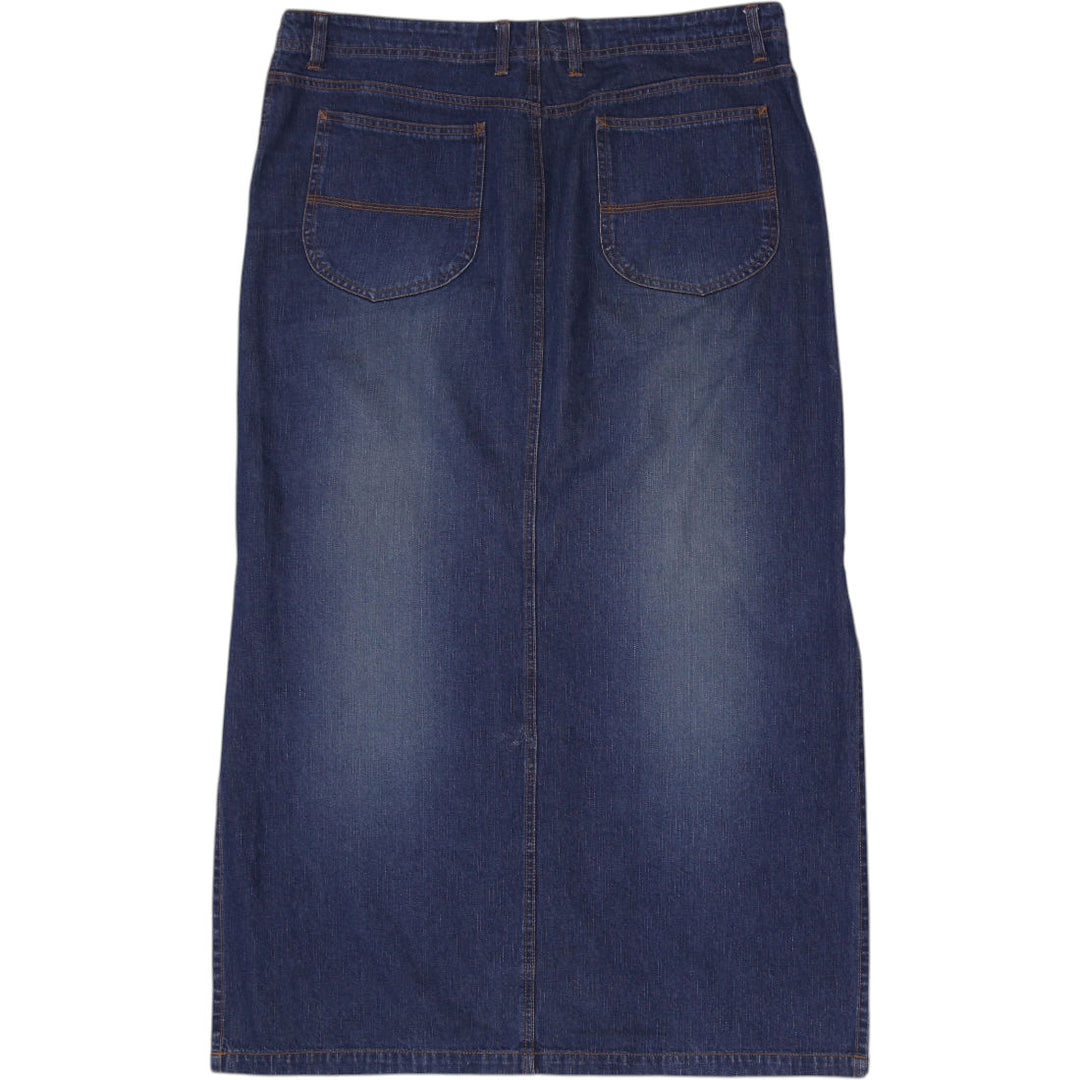 Y2K Ladies London Blues Pocket Long Style Denim Skirt Size 13/14