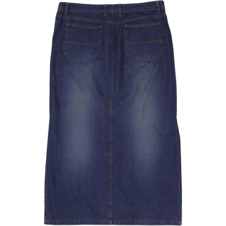 Y2K Ladies London Blues Pocket Long Style Denim Skirt Size 13/14