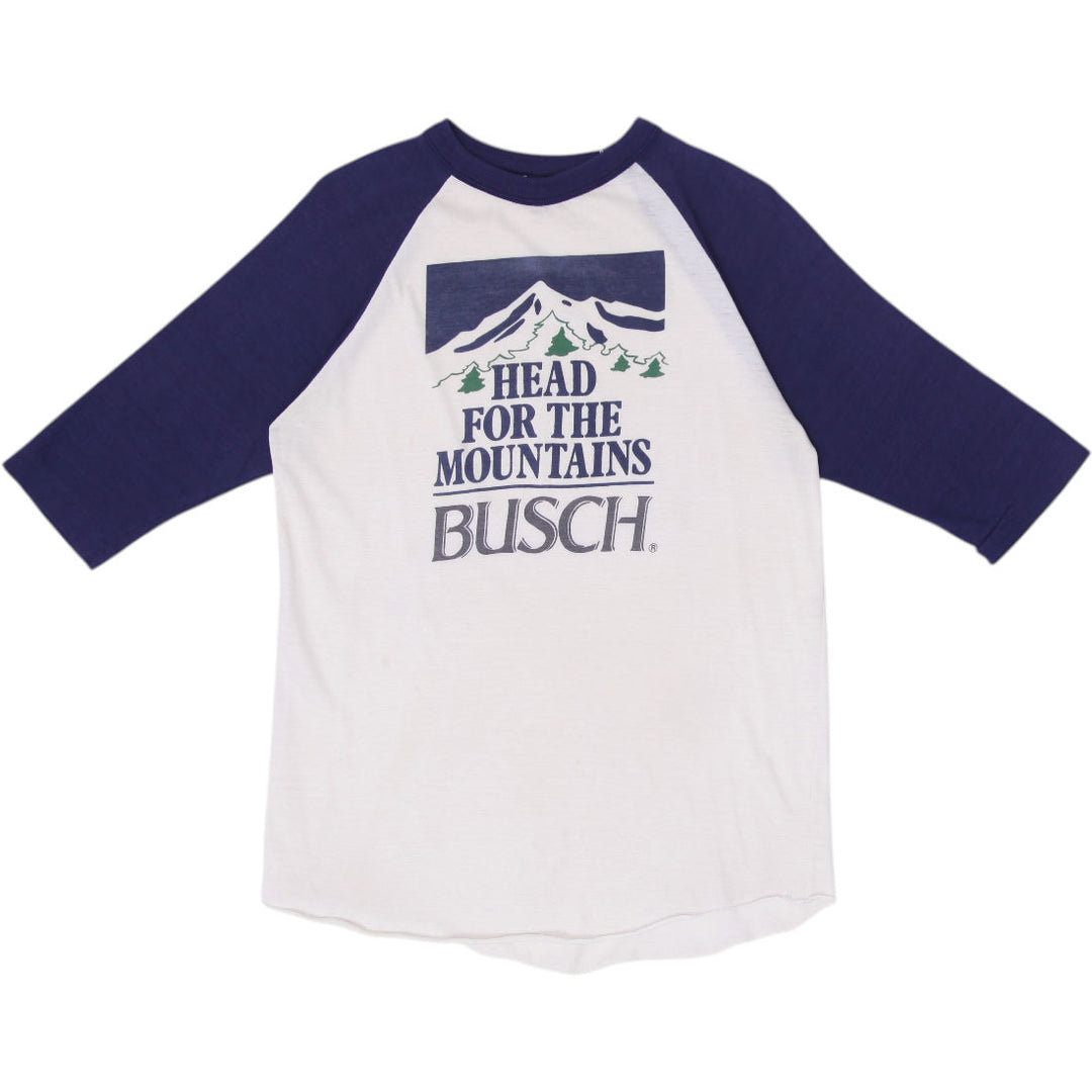 Vintage Mens Anheuser-Busch Head for the Mountains Raglan T-Shirt Size XL | Migration_T-Shirts | Fashion Rerun