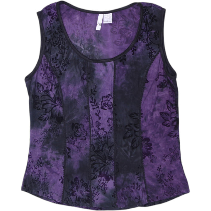 Y2K Ladies Sami + Jo Velvet Burnout Tank Top Size L