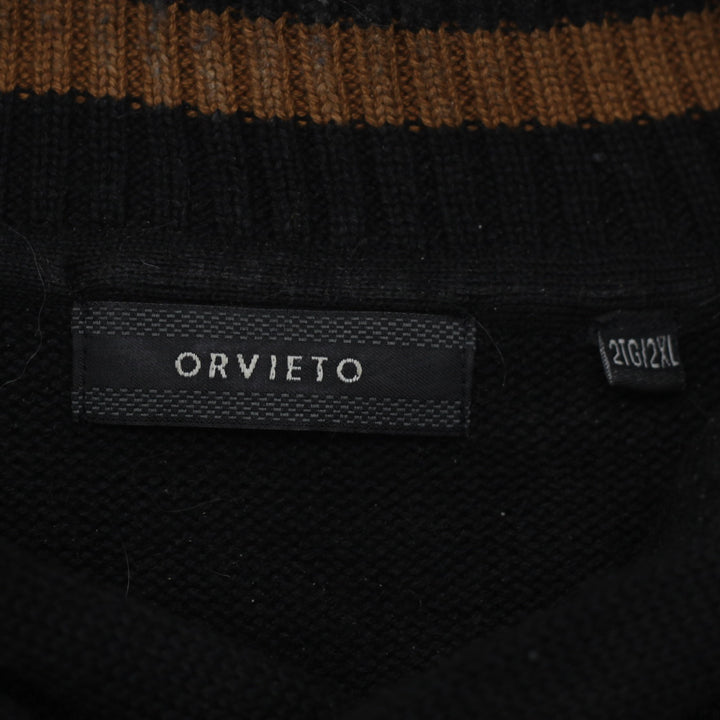 Vintage Orvieto Geometric Shawl Neck Pullover Sweater - Fashion Rerun Vintage Migration_Sweaters