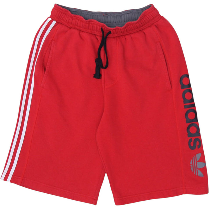 Men’s Adidas shorts red Trefoil stripe sportswear with vintage style