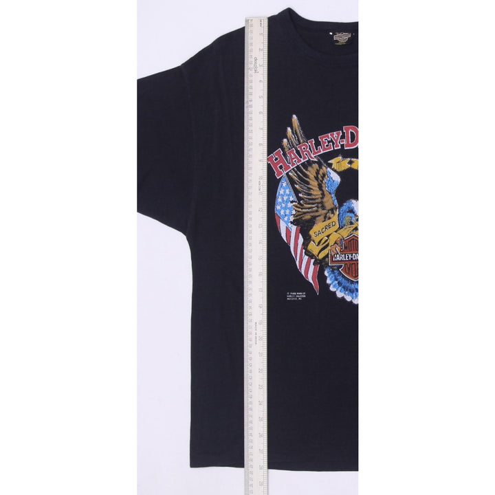 Vintage 1980s Harley-Davidson 3D Emblem Black Single Stitch T-Shirt | Migration_T-Shirts - View 6 | Fashion Rerun