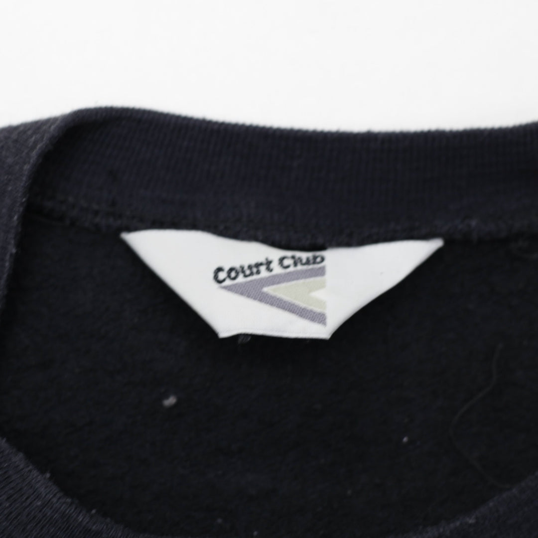 Vintage Mens Court Club USSR Russia Black Sweatshirt Crewneck Graphic | Migration_Sweatshirt - Back View | Fashion Rerun