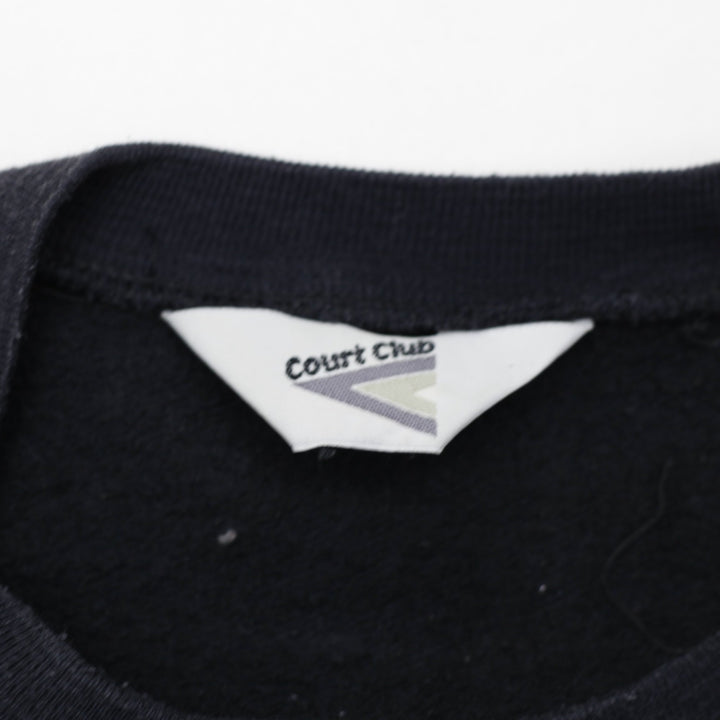 Vintage Mens Court Club USSR Russia Black Sweatshirt Crewneck Graphic | Migration_Sweatshirt - Back View | Fashion Rerun