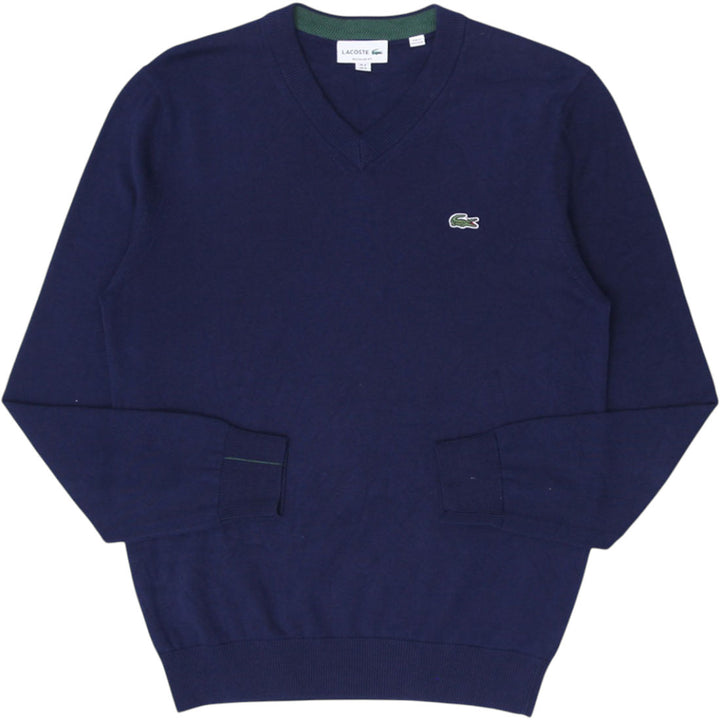 Mens Lacoste Regular Fit V-Neck navy Sweater