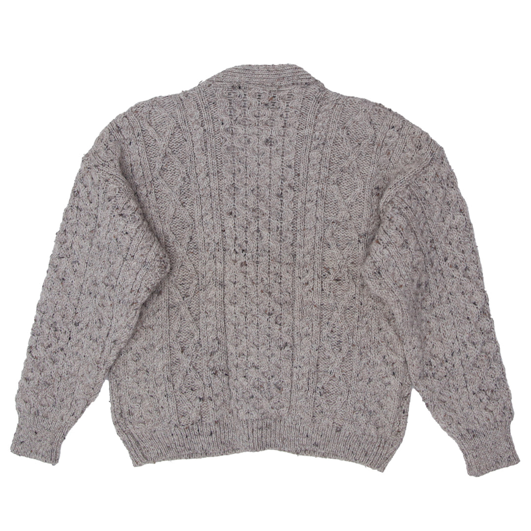 Vintage Inisfree Knitwear 100% Wool Cardigan Sweater With Wooden Button Made In Ireland Ladies - Fashion Rerun Vintage Migration_Sweaters