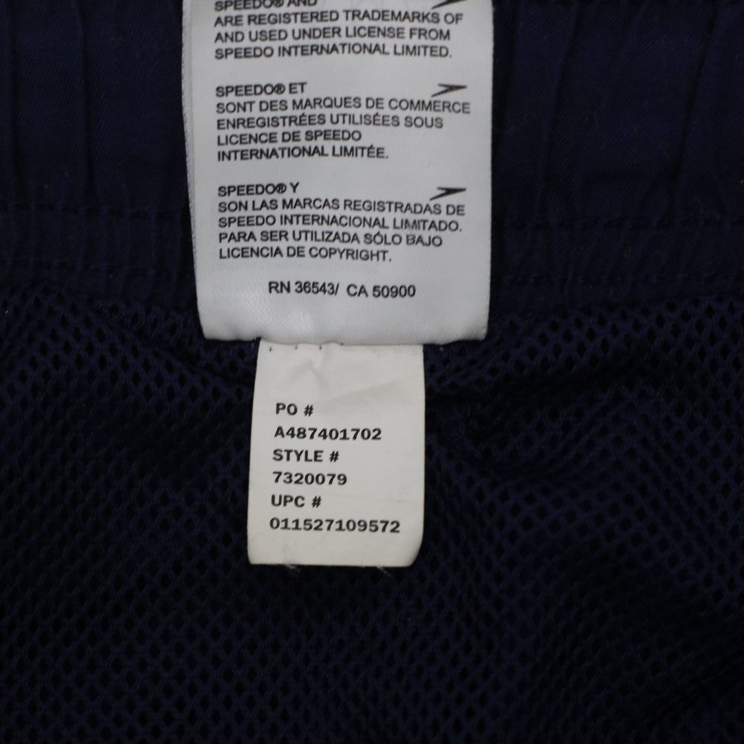 Mens Speedo Navy Blue Swim Trunks Board Shorts Mesh Lining Size S